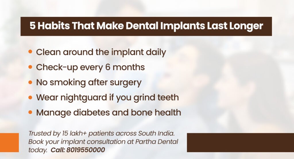 How Long Do Dental Implants Last? The Complete Guide 3 habits that make dental implants last longer