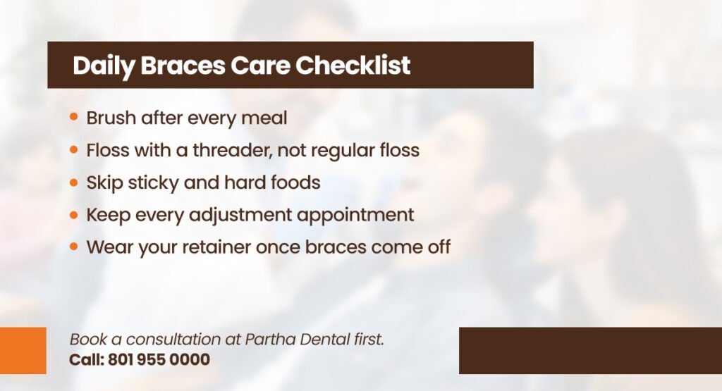 Dental Braces for Crowded Teeth: Achieving a Straighter Smile 3 daily braces care checklist