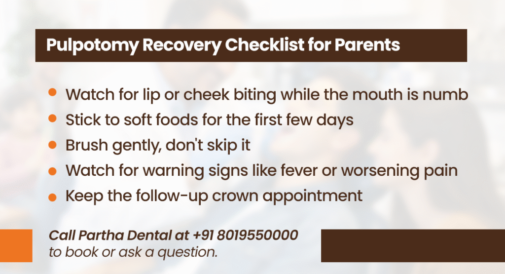 Pulpotomy for Kids: Process, Recovery, and Expert Tips 2 pulpotomy recovery